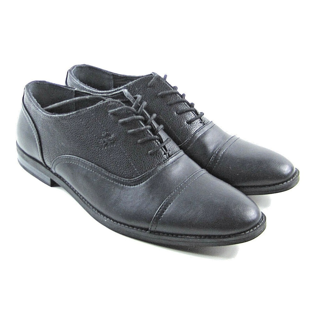 GUESS Oliver Men's Black Cap Toe Oxford‎ Dress Shoes Lace Up Formal Size 9.5 M